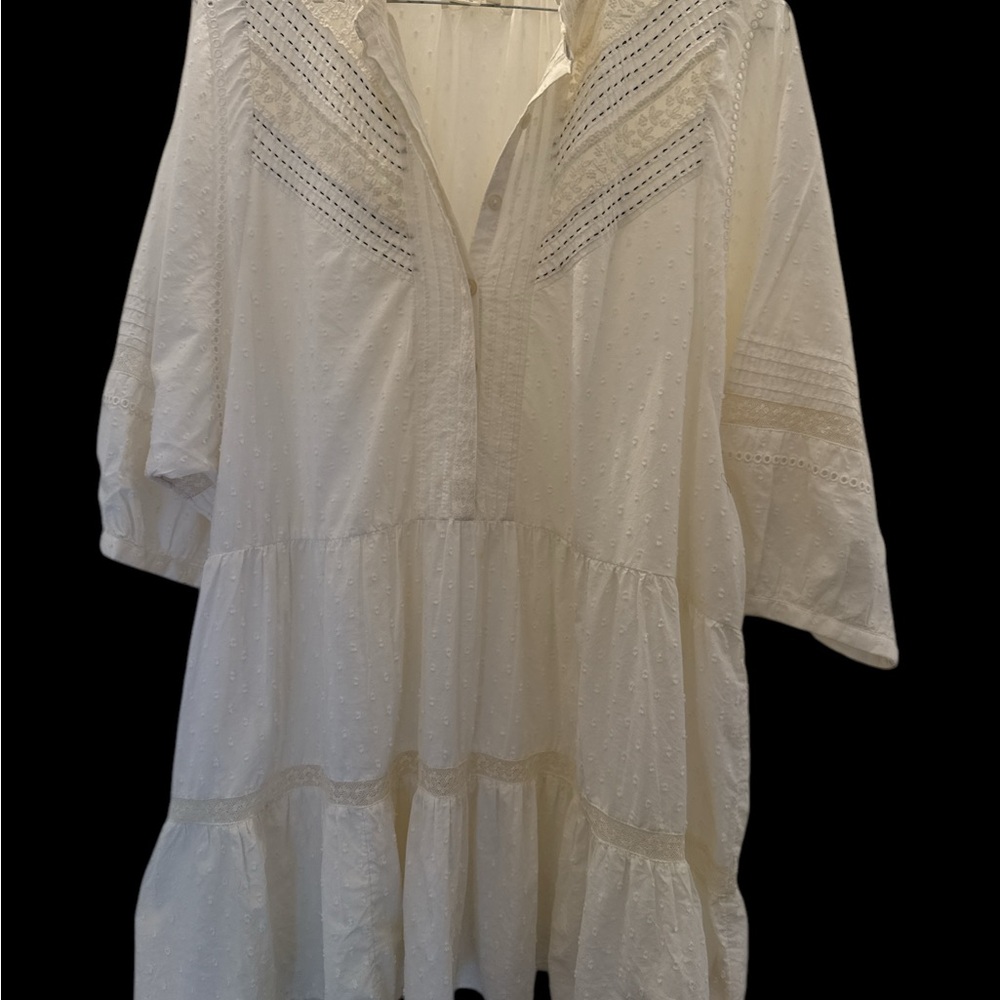 White Eyelet Tunic Dress
